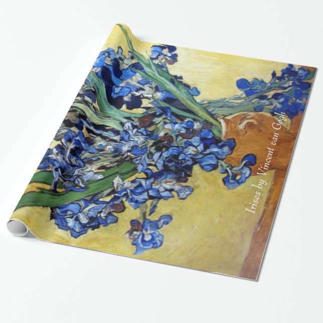 Papier Cadeau Irises de Vincent van Gogh. (Déroulé)