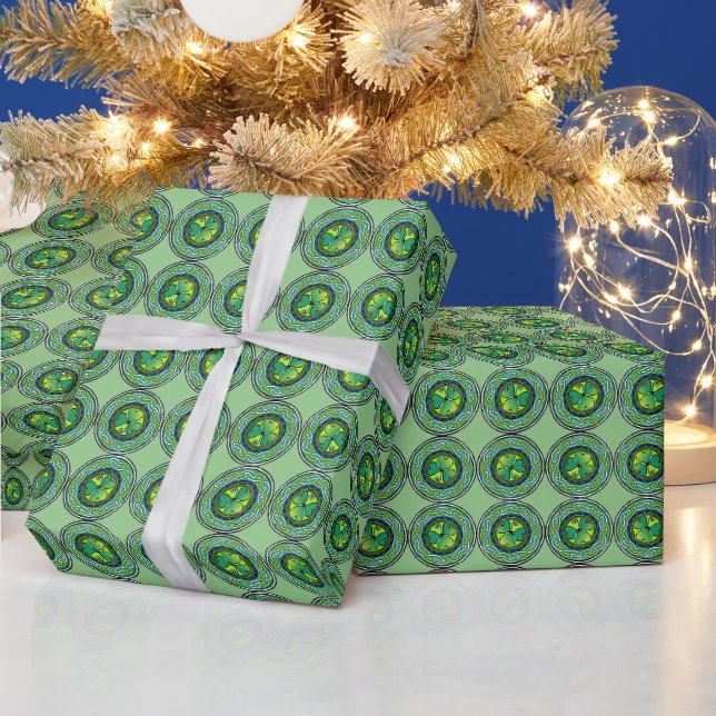 Papier Cadeau Irish shamrock (Vacances)