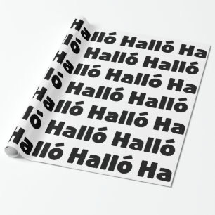 Papier Cadeau Islandais Halló { Hello ) Íslenska