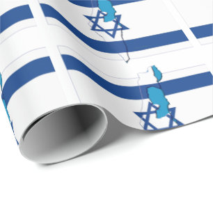 Papier Cadeau Israël   ÉTOILE DE DAVID   Drapeau israélien
