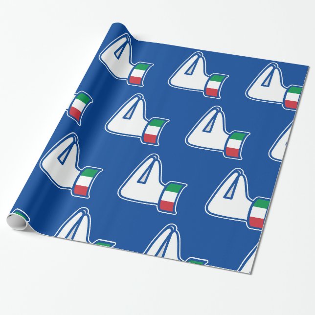 Papier Cadeau Italie Italie Italia Italiano Gestico Main (Déroulé)
