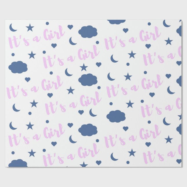 Papier Cadeau It's A Girl! (Plat)
