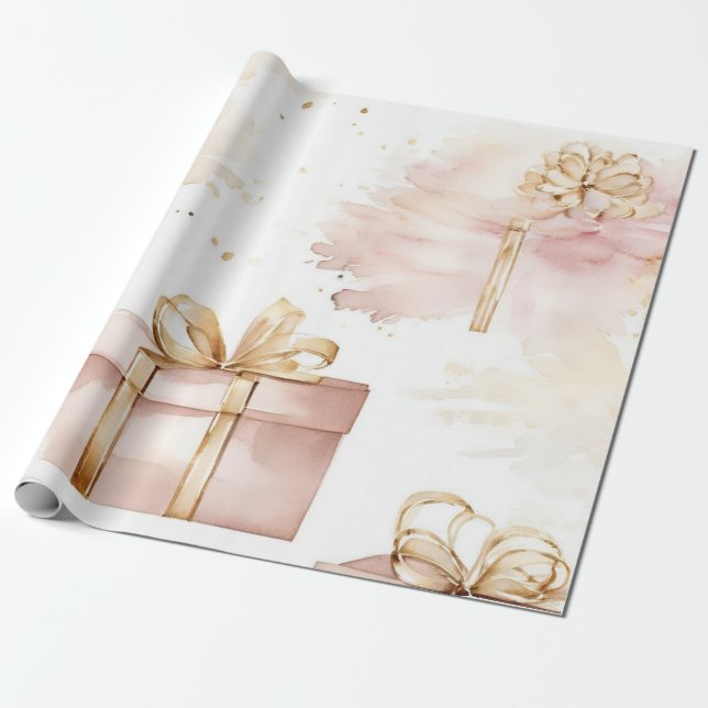 Papier Cadeau Ivory Lace Reverie (Déroulé)