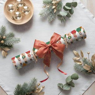 Papier Cadeau Jacquard de noisette de Noël moderne Motif de diam