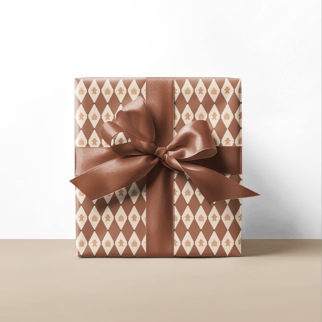 Papier Cadeau Jacquard pain d'épices Neutre Motif vacances (Créateur téléchargé)