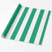 Jade Green White Extra Grand Motif en bande