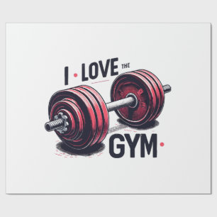 Papier Cadeau J'adore le gymnase