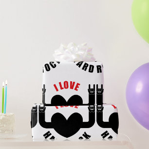 Papier Cadeau J'adore le hard rock