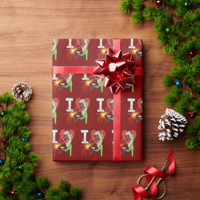 Papier Cadeau J'adore le soudage (Cadeau de vacances)