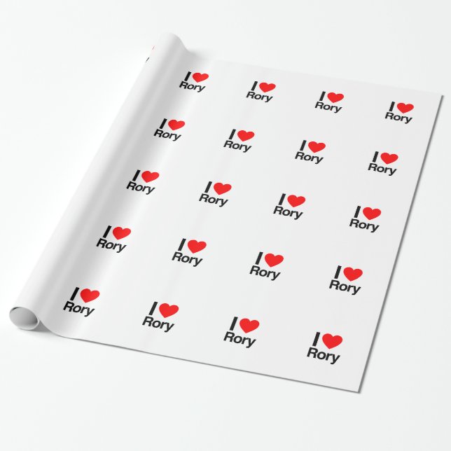 Papier Cadeau j'adore rory (Déroulé)