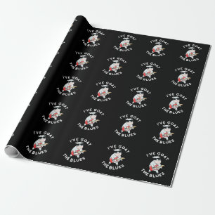 Papier Cadeau J'ai chèvre Le Blues drôle Animal Pun Dark BG
