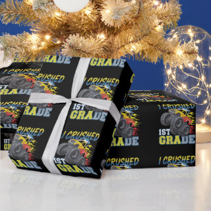 Papier Cadeau J'ai écrasé un camion monstre de 1re année Diplômé