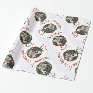 Papier Cadeau J'Ai Été Bon La Plupart Du Temps... Carlin Wreath