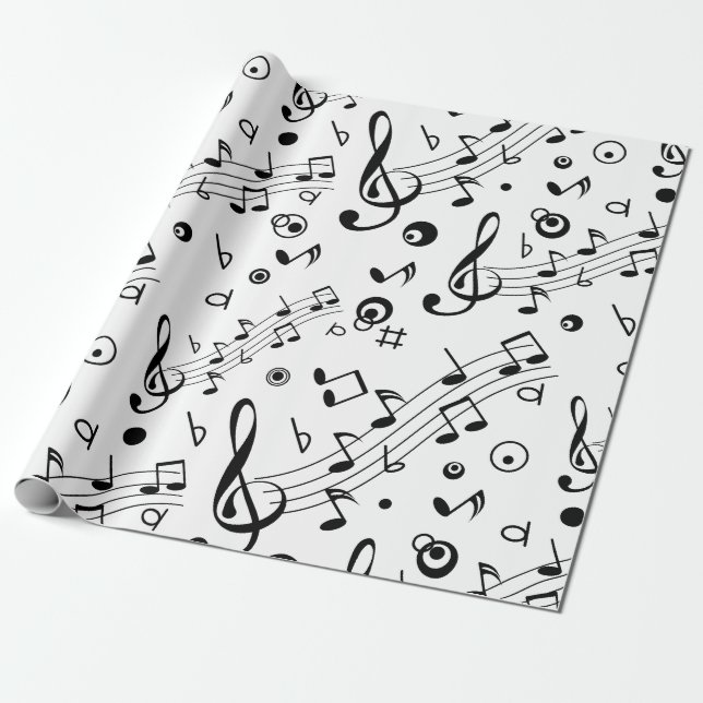 Papier Cadeau J'ai la musique dans moi (Déroulé)