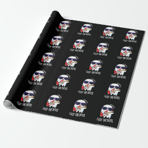 Papier Cadeau J'Ai Obtenu Boos Funny Music Ghost Pun Dark BG