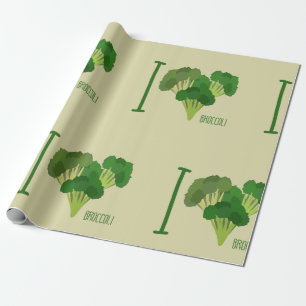Papier Cadeau J'aime Brocoli