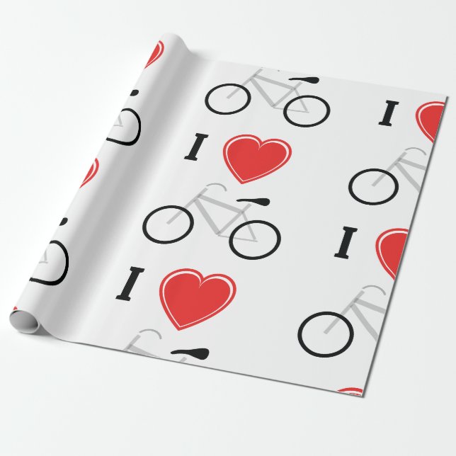Papier Cadeau J'aime faire un cycle (Déroulé)