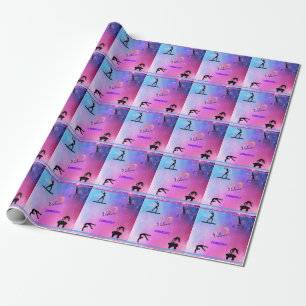 Papier Cadeau "J'aime la gymnastique" de la fille Envelopper le 