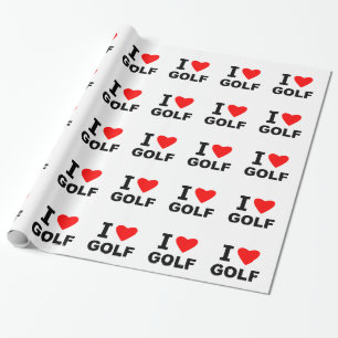 Papier Cadeau J'aime le golf