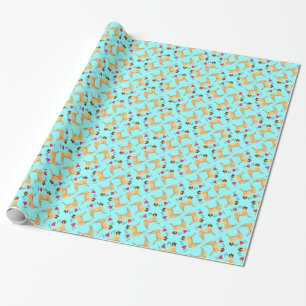 Papier Cadeau J'aime mon Akita
