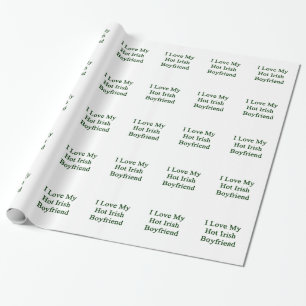 Papier Cadeau J'aime mon ami irlandais chaud