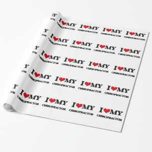 Papier Cadeau J'aime mon chiroprakteur