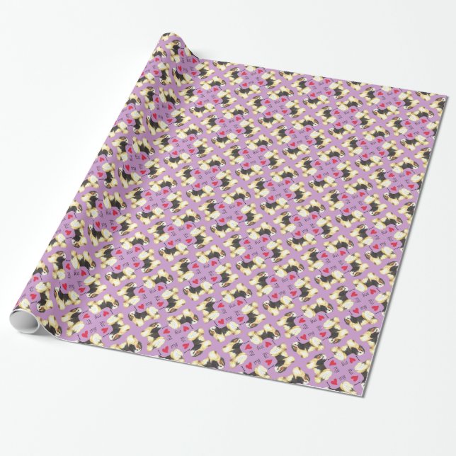 Papier Cadeau J'aime mon Havanese (Déroulé)