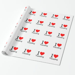 Papier Cadeau J'aime voyager