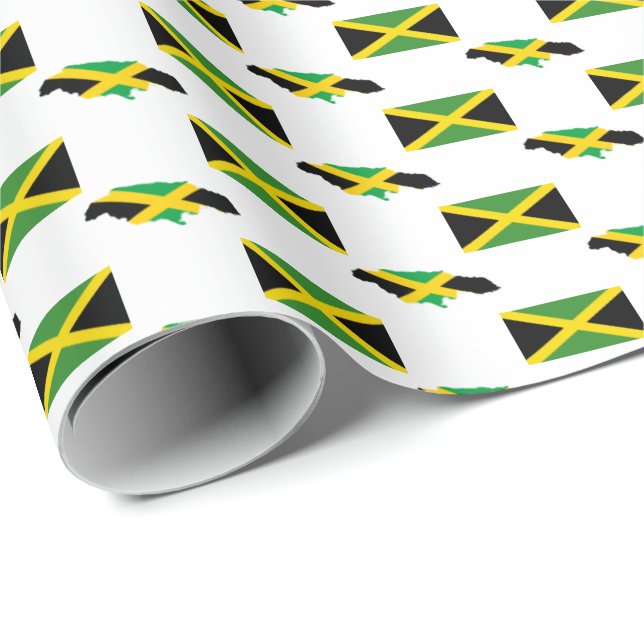 PAPIER CADEAU JAMAICA FLAG (Coin rond)