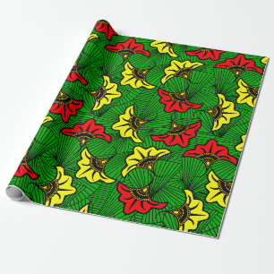 Papier Cadeau Jamaïcaine Rasta Colors Mariage des Caraïbes