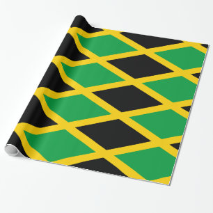 Papier Cadeau Jamaïque Vert noir jaune