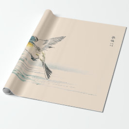 Papier Cadeau JAPANES WOODBLOCK BIRD IMPRIMER Papier à enveloppe