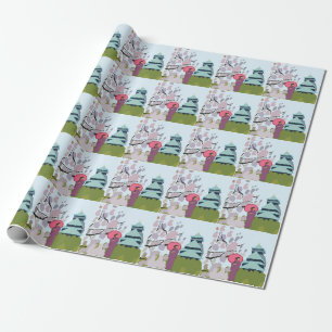 Papier Cadeau Japon Cherry Blossom Geisha Kimono