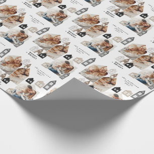 Papier Cadeau Japon moderne Noël Nordique maisons 3 photo chic 