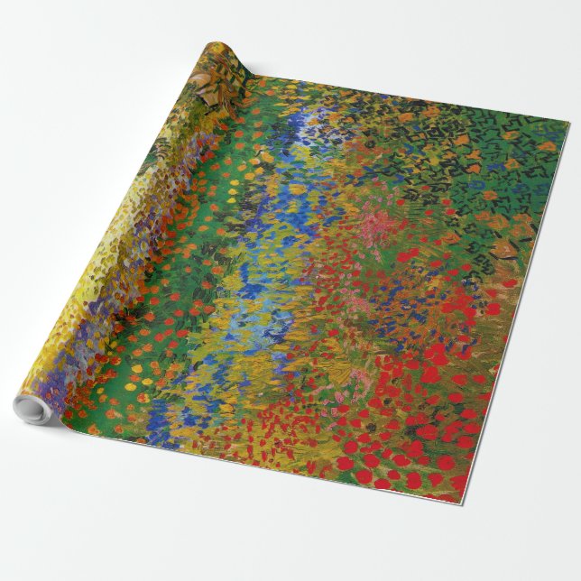 Papier Cadeau Jardin aux fleurs, Van Gogh (Déroulé)