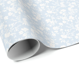 Papier Cadeau Jardin Botanique Neutre - Bleu Poudre