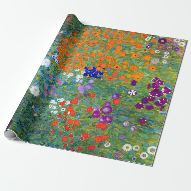 Papier Cadeau Jardin d'agrément de Gustav Klimt (Déroulé)