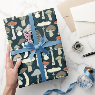Papier Cadeau Jardin de champignons comestibles