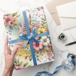 Papier Cadeau Jardin de confettis printaniers