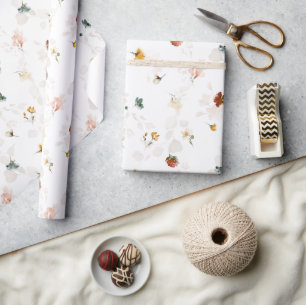 Papier Cadeau Jardin de fleurs bohème chic