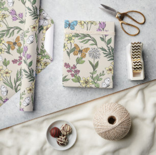 Papier Cadeau Jardin de papillons
