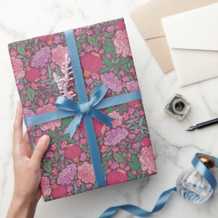 Papier Cadeau Jardin de printemps Fête des mères Lanternes en pa