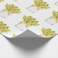 Jardin de printemps Fleurs jaunes Verre Jar Aquare