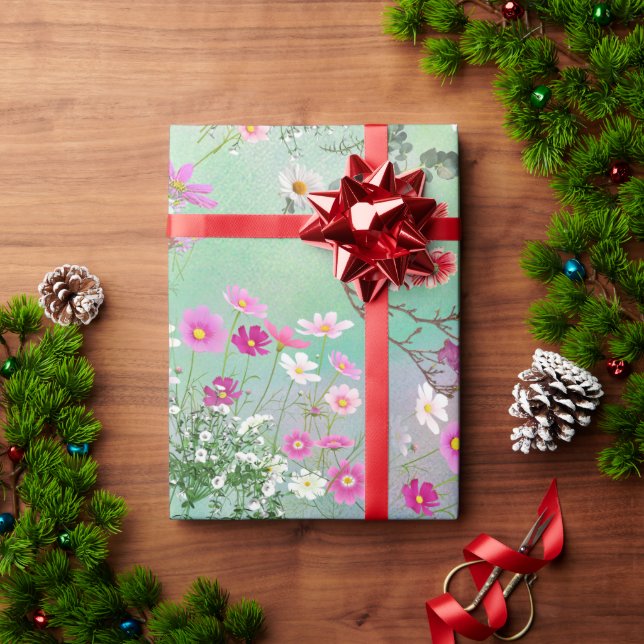 Papier Cadeau Jardin fleur sauvage SUR LE JOURNAL ARTY (Cadeau de vacances)