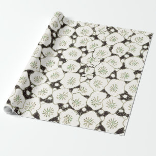 Papier Cadeau Jardin floral à fleurs blanches du Japon