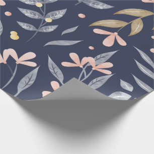 Papier Cadeau Jardin floral de minuit