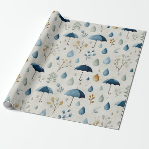 Papier Cadeau Jardin Floral de Pluie Serein (3)