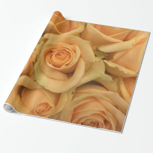 Papier Cadeau Jardin Rose Abstrait Élégant Floral