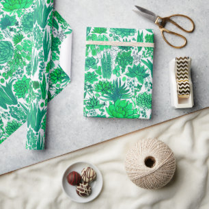 Papier Cadeau Jardin succulent
