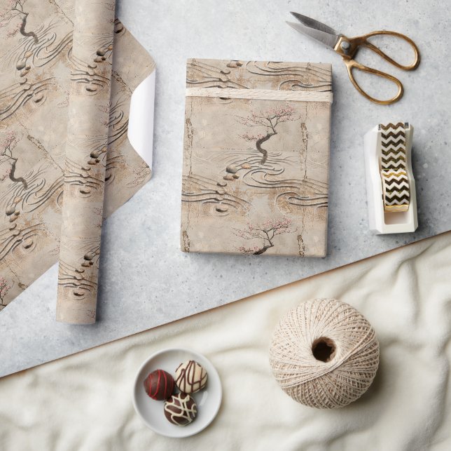 Papier Cadeau Jardin Zen Serenity (Artisanat)